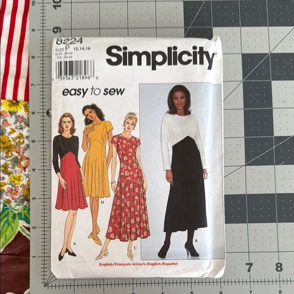 Simplicity | Office | Simplicity Dress Pattern 8224 Size P 21416 C1998 Fit  And Flare Dress | Poshmark